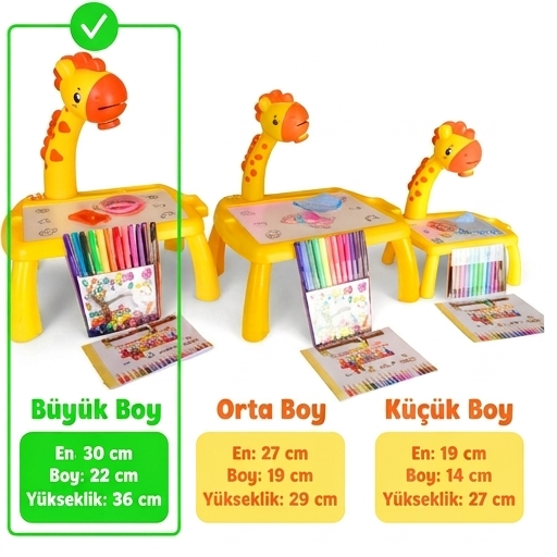 Projeksiyonlu Zürafa Çizim Masası