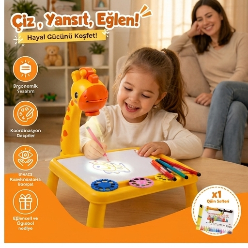 Projeksiyonlu Zürafa Çizim Masası